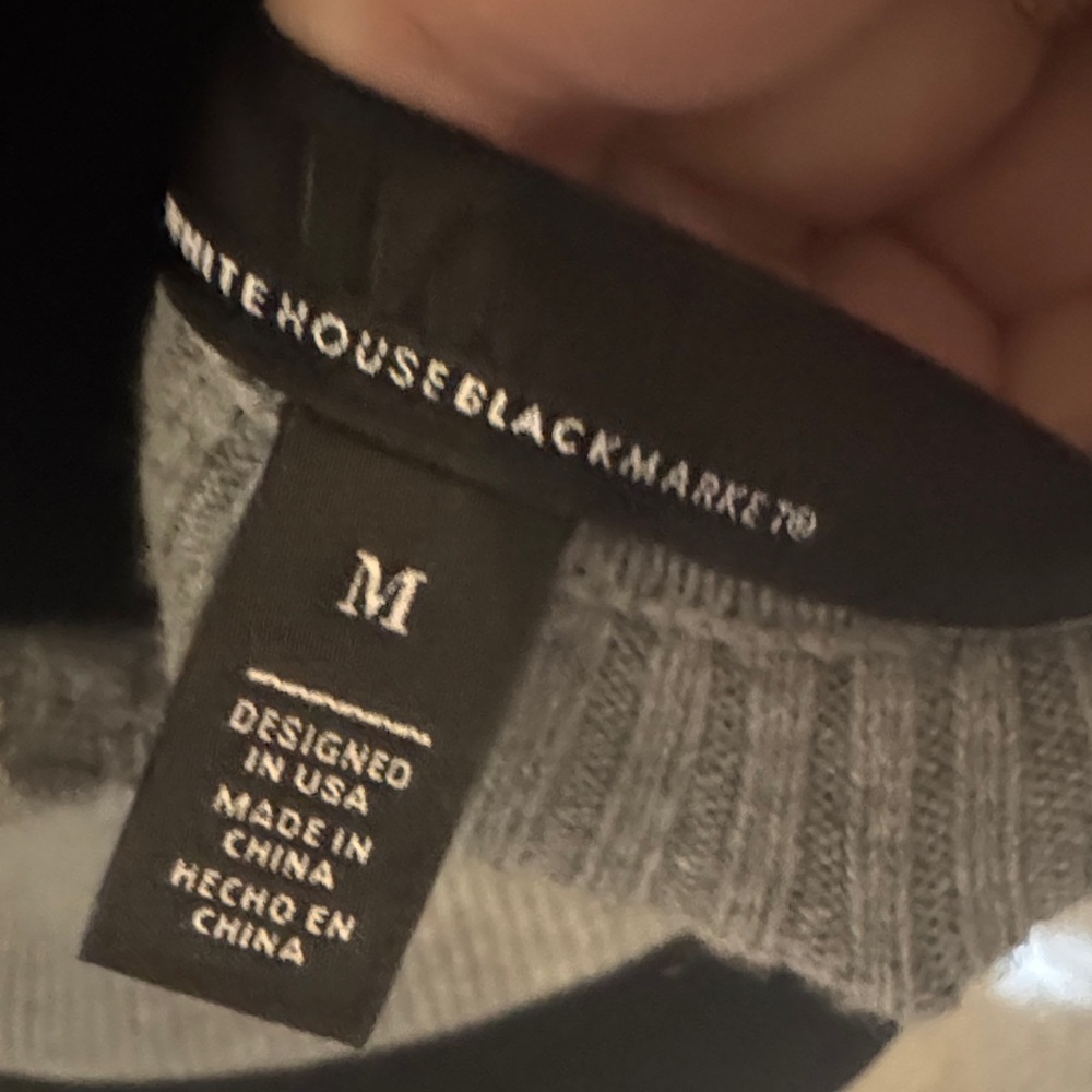 White House Black Market Light Gray Sweater Set - Picture 3 of 5